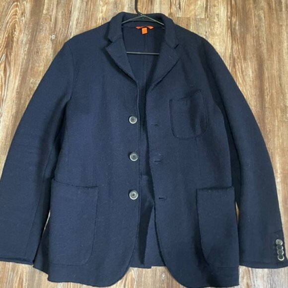 Barena Lana Wool Knit Blazer Single Breasted 3-Button Size 52 Italy or M (40) US - Picture 1 of 8